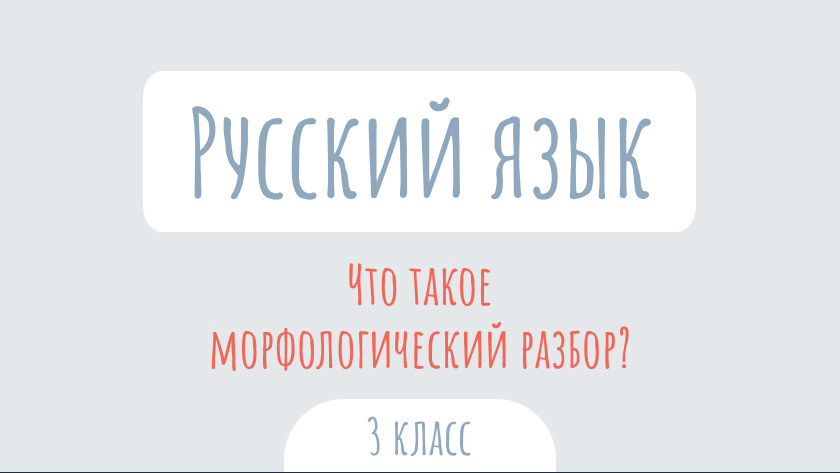 Русский язык: Что такое морфологический разбор?