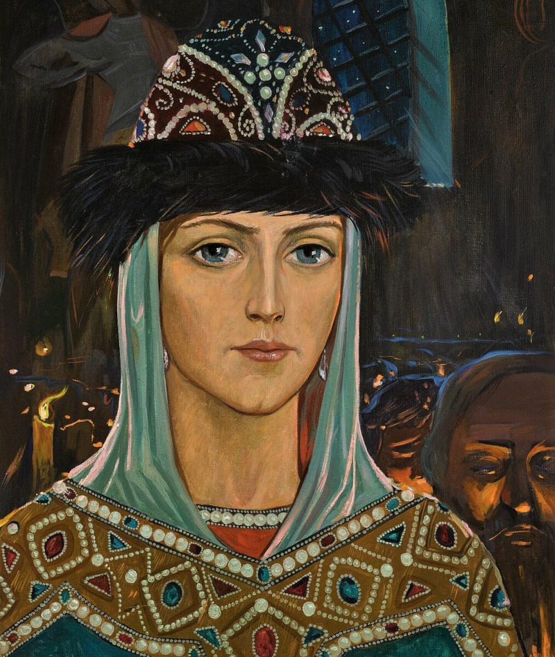 Княгиня Евдокия в храме
