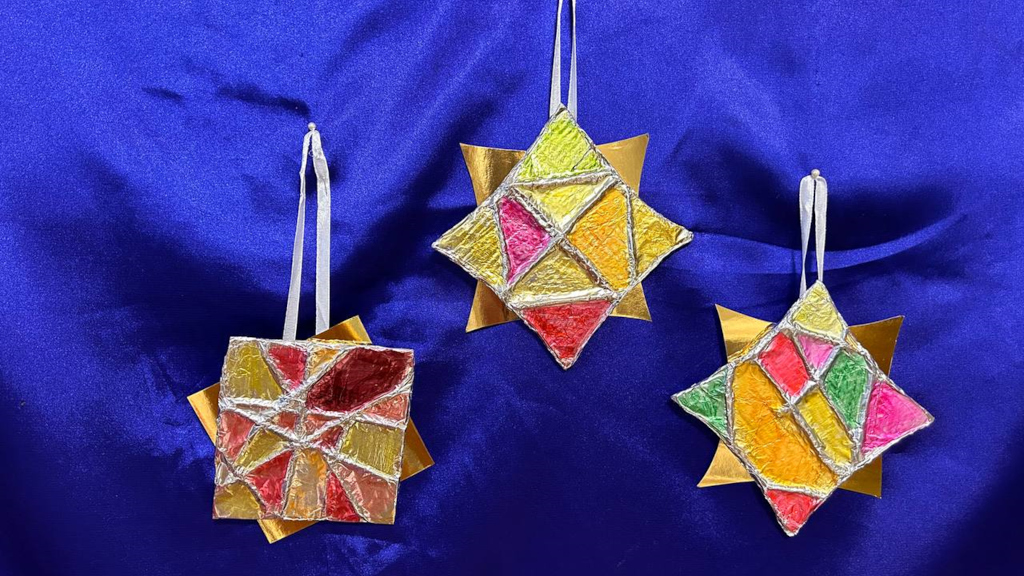 Урок № 11. Творчество: Коллективная работа «Рождественская звезда» (5-7 лет)