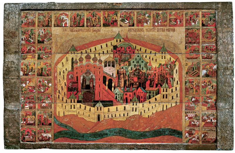 Святые благоверные князь Петр и княгиня Феврония Муромские, с житием, XVII век, Муромский историко-художественный музей, Муром, Россия

