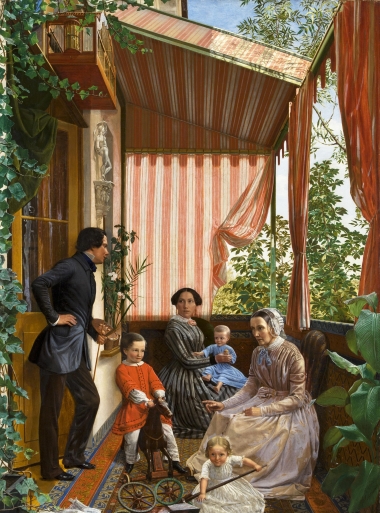 Ф.М. Славянский «Семейная картина (На балконе)», 1817 г., Государственный Русский музей, Санкт-Петербург