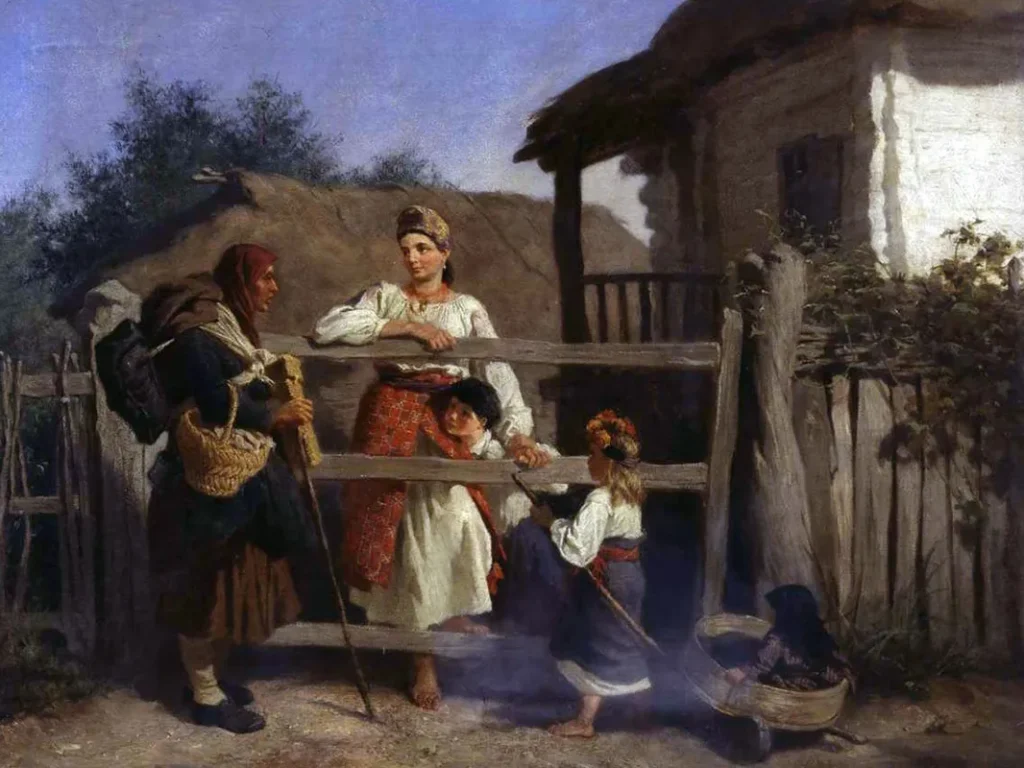 К. Трутовский «Странница», 1880 г. Симферопольский художественный музей, Республика Крым.