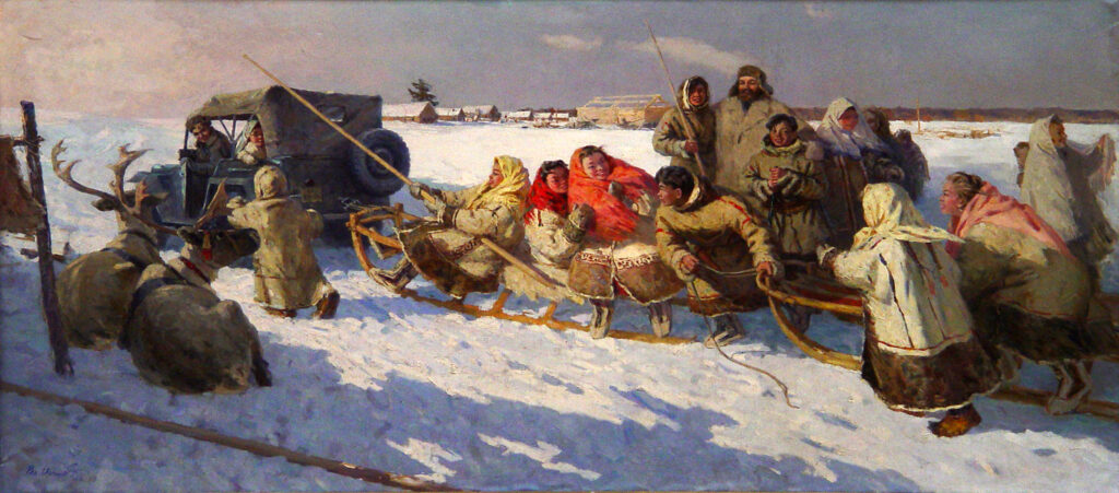 В. А. Игошев «В праздничный день», 1960 г. Нижнетагильский музей изобразительных искусств.