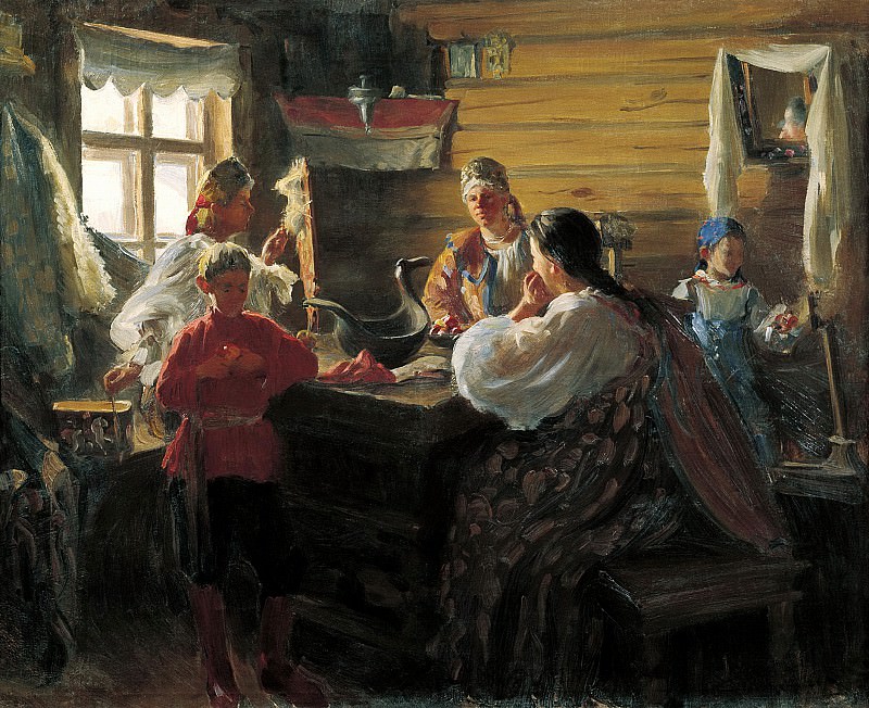 И. С. Куликов «Зимним вечером», 1907 г. Государственная Третьяковская галерея, г. Москва.