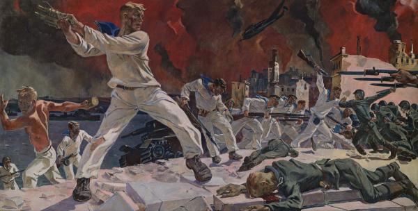 А. А. Дейнека «Оборона Севастополя», 1942 г. Государственный Русский музей, г. Санкт-Петербург. 
