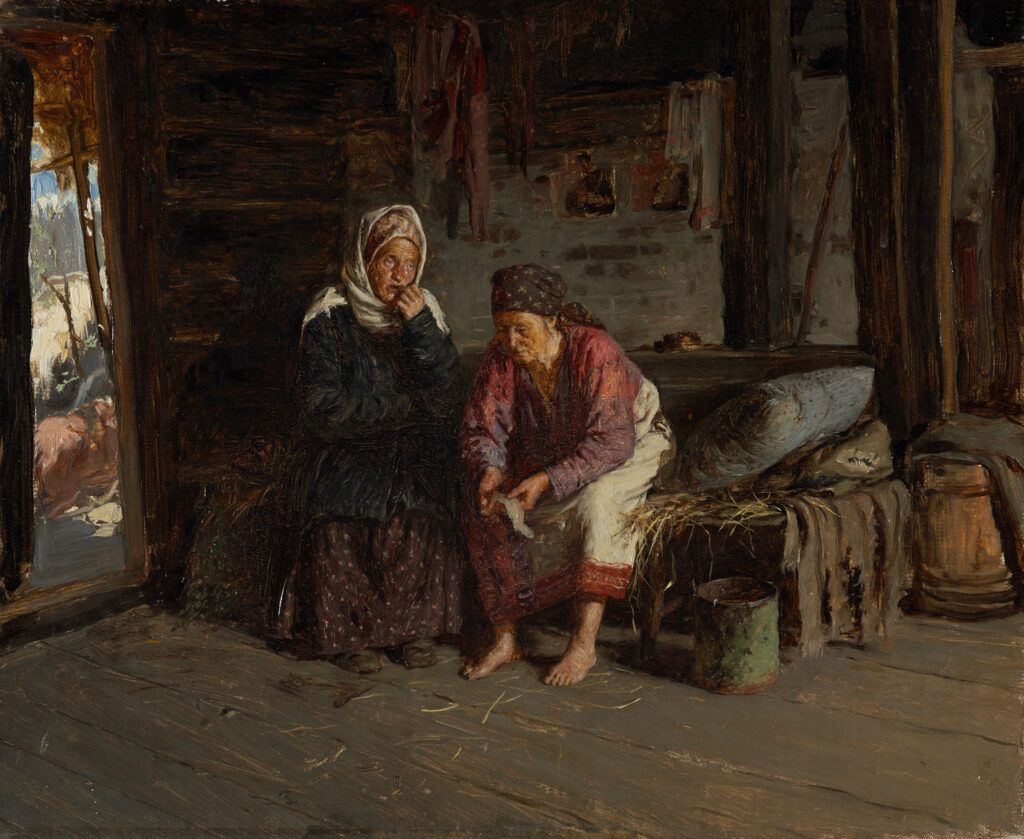 А. Е. Архипов. «Посещение больной» («ПОДРУГИ»), 1885 г. Государственная Третьяковская галерея, г. Москва