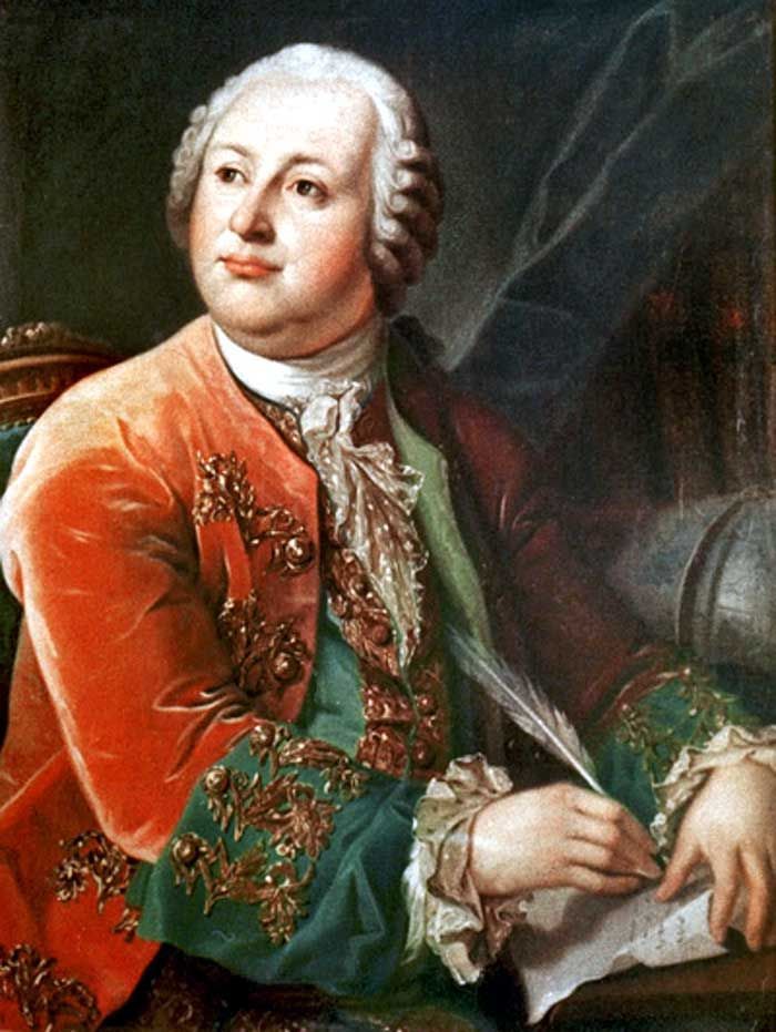 Л. Миропольский с оригинала Георга Преннера «Портрет Михаила Ломоносова», 1787 г. Музей антропологии и этнографии.