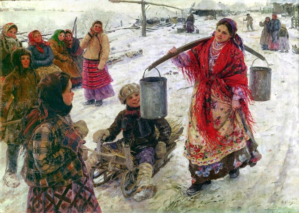 Ф. В. Сычков «Молодая (Новобрачная в деревне)», 1925 г. Мордовский музей изобразительных искусств.