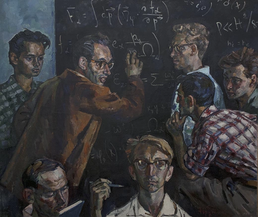 Х. А. Аврутис «Теоретики», 1962 г. Новосибирский государственный художественный музей.