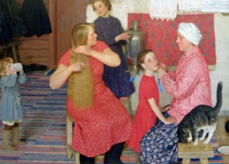 Ю. Кугач «В субботу», 1964г. Тверская областная картинная галерея.