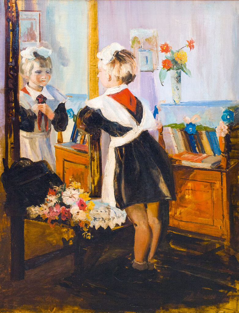 А. В. Волков. «Первое сентября». 1951 г. Художественный музей г. Ельца.