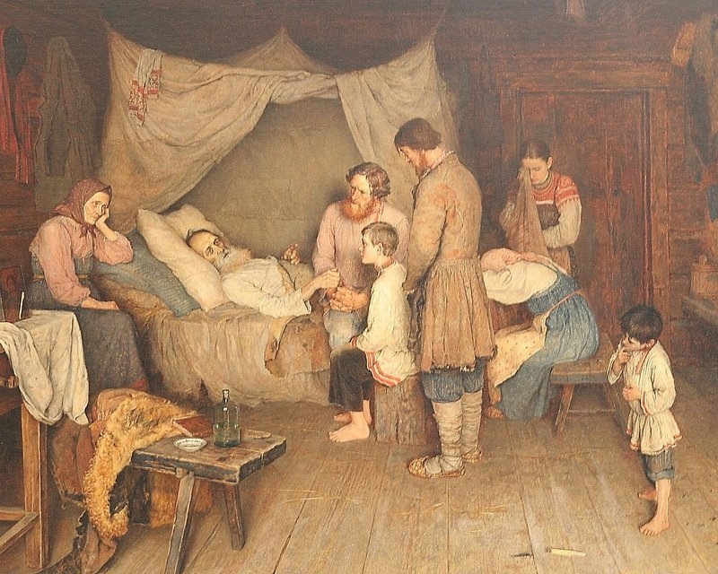 Н.П. Богданов-Бельский «Последняя воля», 1893 г. Таганрогский художественный музей