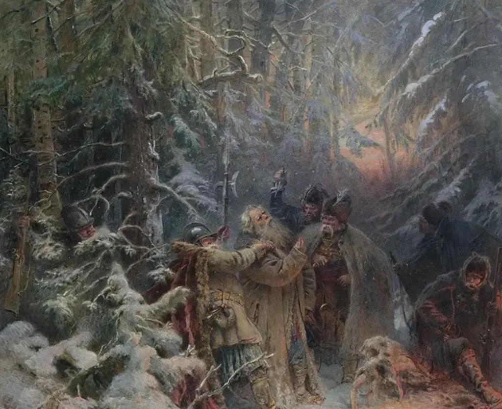 К. Е. Маковский «Иван Сусанин», 1914 г. Государственная Третьяковская галерея, Москва.