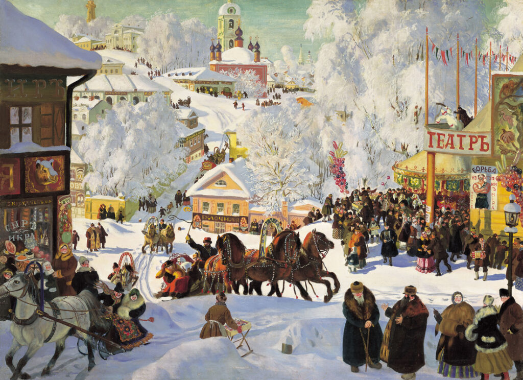Б. Кустодиев. Масленица, 1919 г.