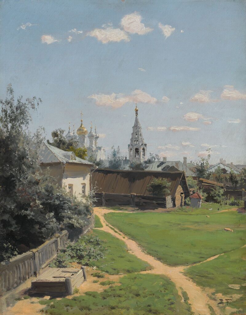 В. Поленов «Московский дворик». 1877 г. Государственная Третьяковская галерея, Москва.