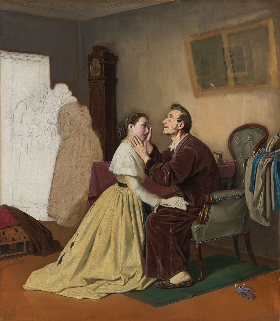 В. Перов. «Приезд институтки к слепому отцу». 1870 г. Государственная Третьяковская галерея, г. Москва