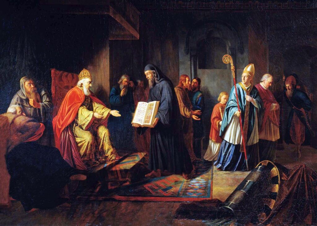 И. Е. Эггинк, «Великий князь Владимир выбирает веру», 1867 г.