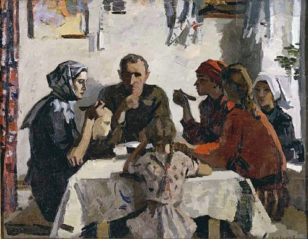 Виктор Иванов. Семья. 1945 г. Государственный Русский музей, Санкт-Петербург.