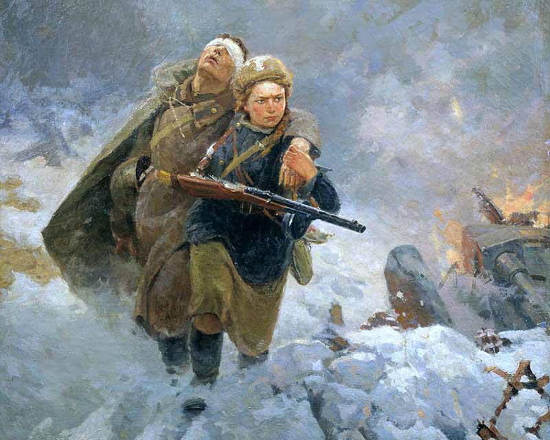 М. И. Самсонов «Сестрица»,1954 г. Государственный музей истории Санкт-Петербурга.  