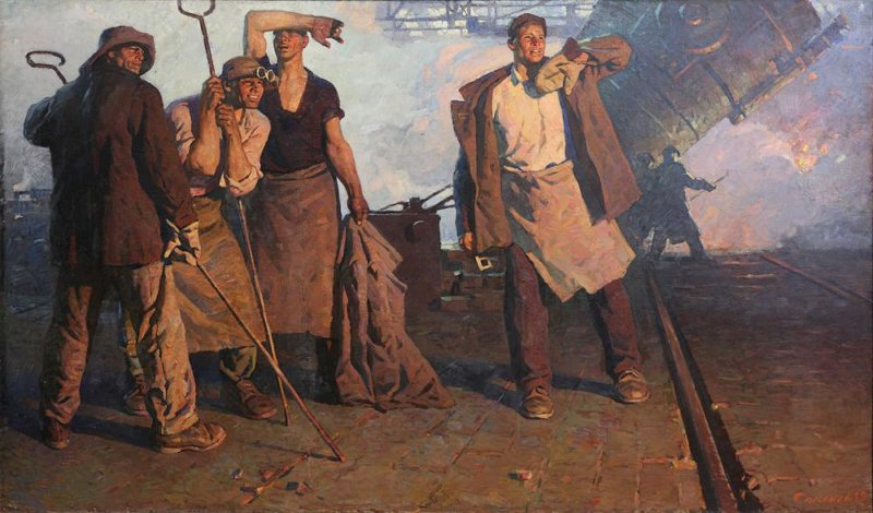И. И. Симонов «Литейщики», 1959 г. Екатеринбургский музей изобразительных искусств.
