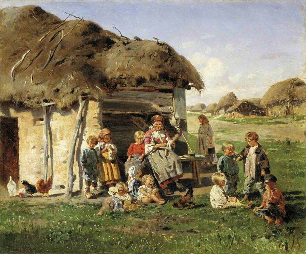 В. Е. Маковский «Крестьянские дети», 1890 г. Харьковский художественный музей.