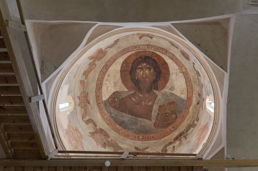 Древняя фреска Феофана Грека, Великий Новгород, Россия