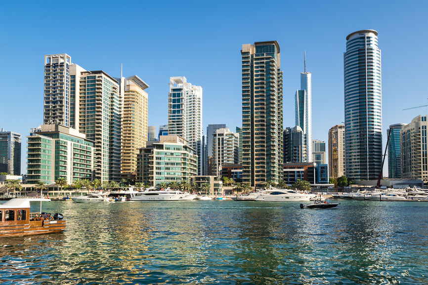 Вид на небоскребы Дубай Марина