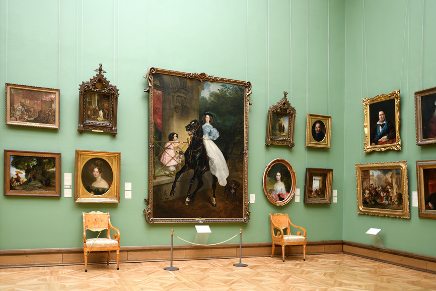 Государственная Третьяковская галерея, художественная галерея в Москве, Россия. Зал художника Брюллова Карла