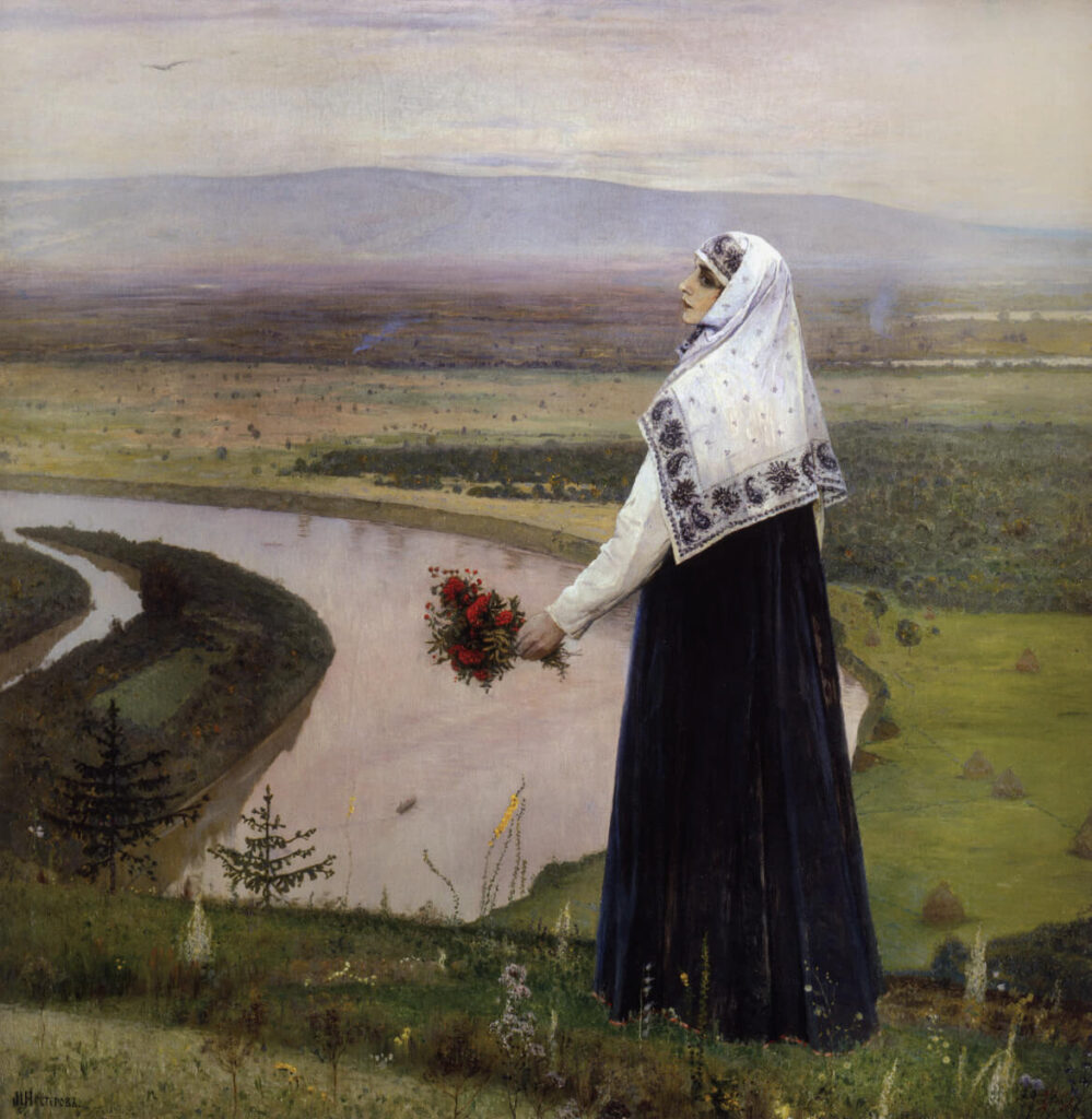 М.В. Нестеров «На горах», 1896г. Национальный музей «Киевская картинная галерея», г. Киев.