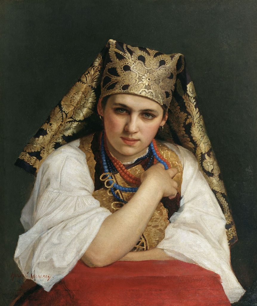 Н. Н. Харламов «Русская девушка». 1888 г.