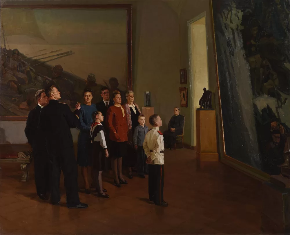 В. Н. Шестакова «В Русском музее. Дипломная работа», 1949 г. Музей Академии художеств.