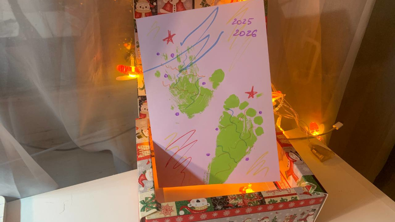 Открытка с отпечатком