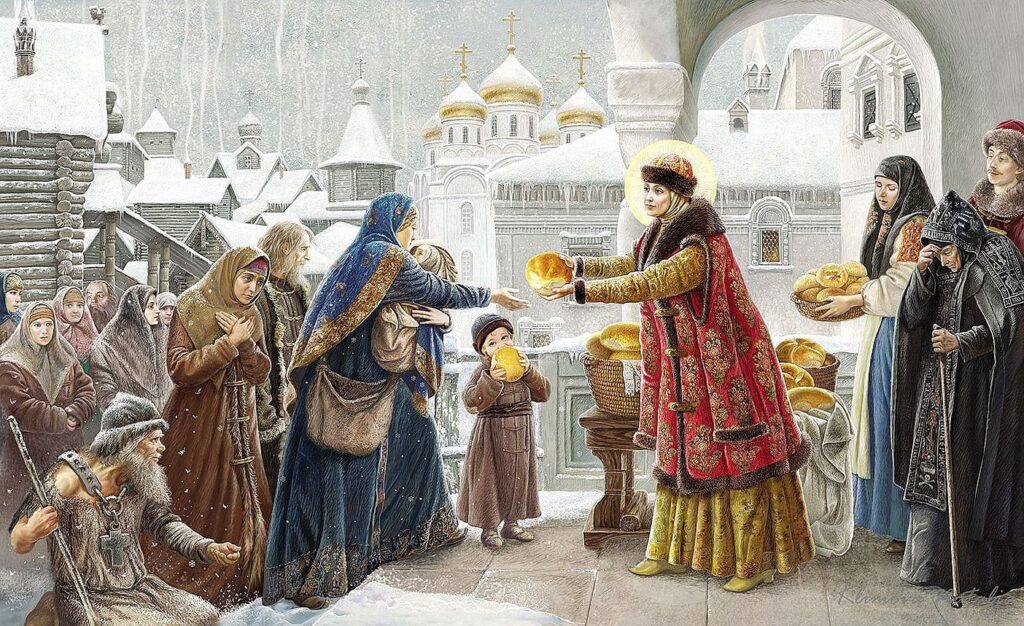 Н. Климова. Иллюстрация «Святая праведная Иулиания Лазаревская, Муромская», 2007 г. 