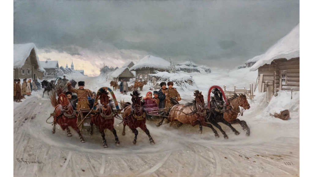 П. Грузинский «Масленица», 1889 г. Государственный Русский музей, С