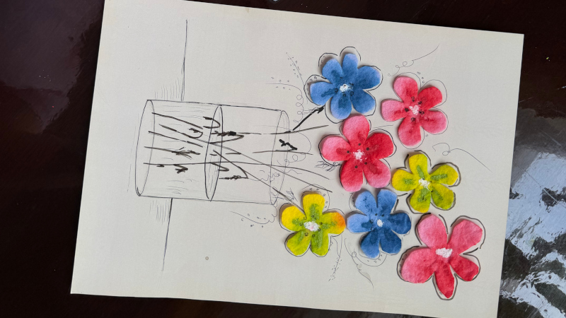 8 марта цветочки салфетки