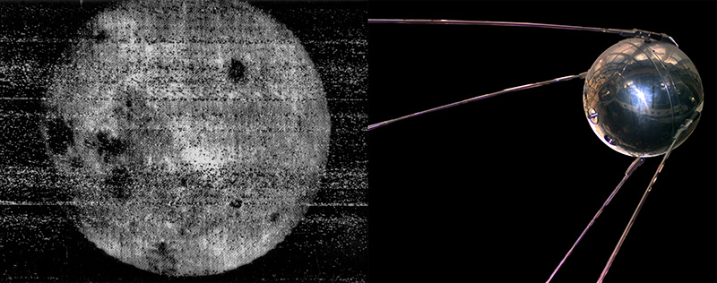 Фото обратной стороны Луны и спутника