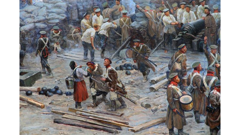 Фрагмент картины «Оборона Севастополя 1854–1855 гг.»