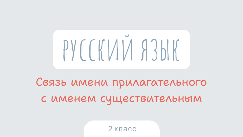 Русский язык: Связь имени прилагательного с именем существительным