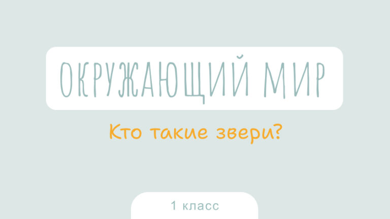 Окружающий мир: Кто такие звери?